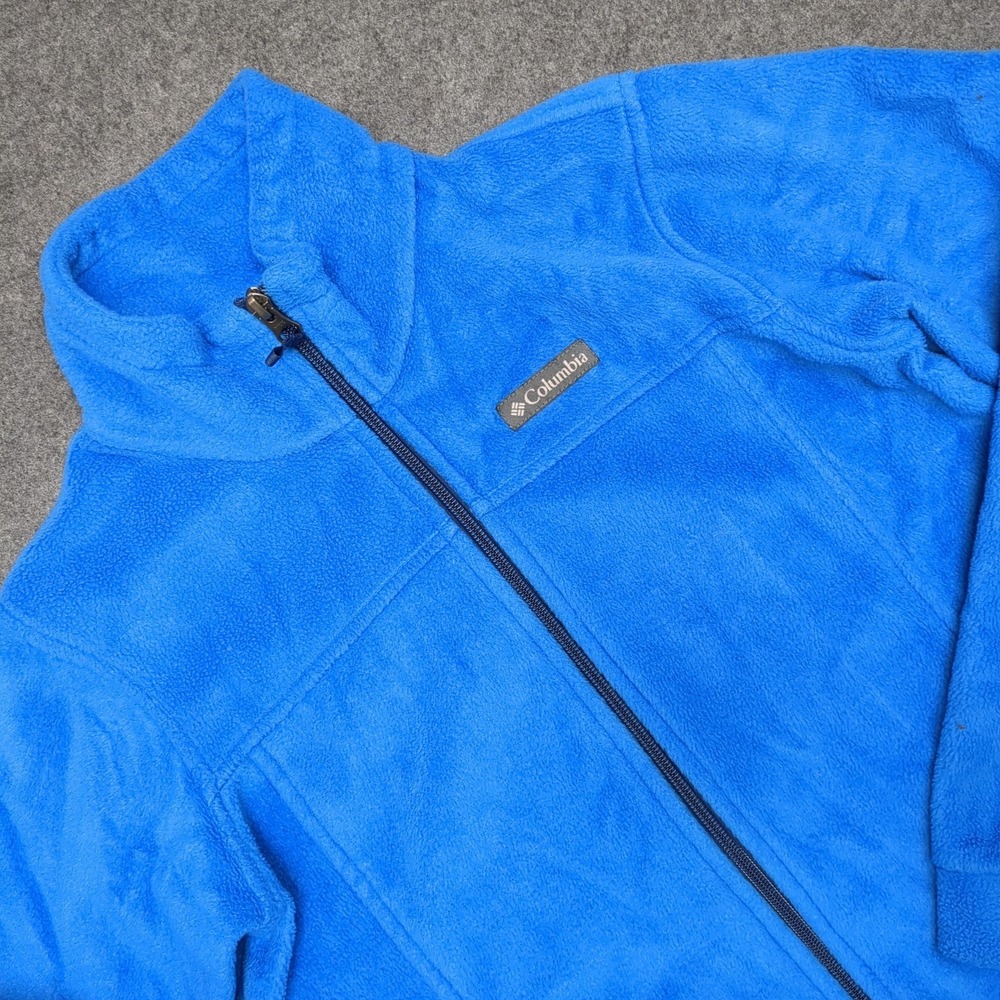 Columbia‎ Fleece Jacket Blue Full Zip Mock Neck Size L